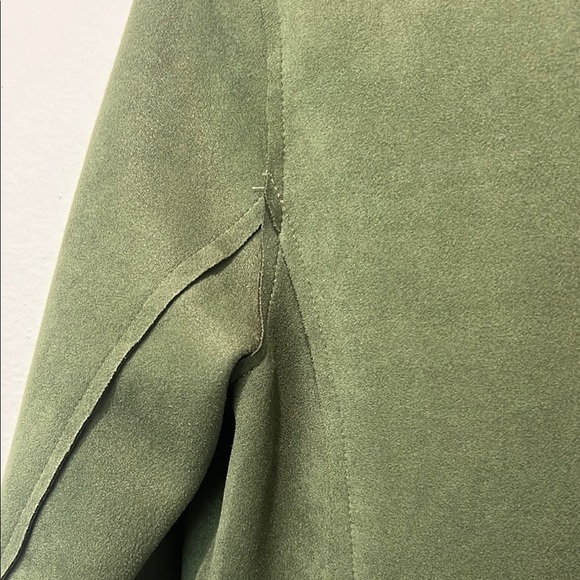 Green Women's Moto Jacket Zipper Pockets Size XS - Picture 8 of 8